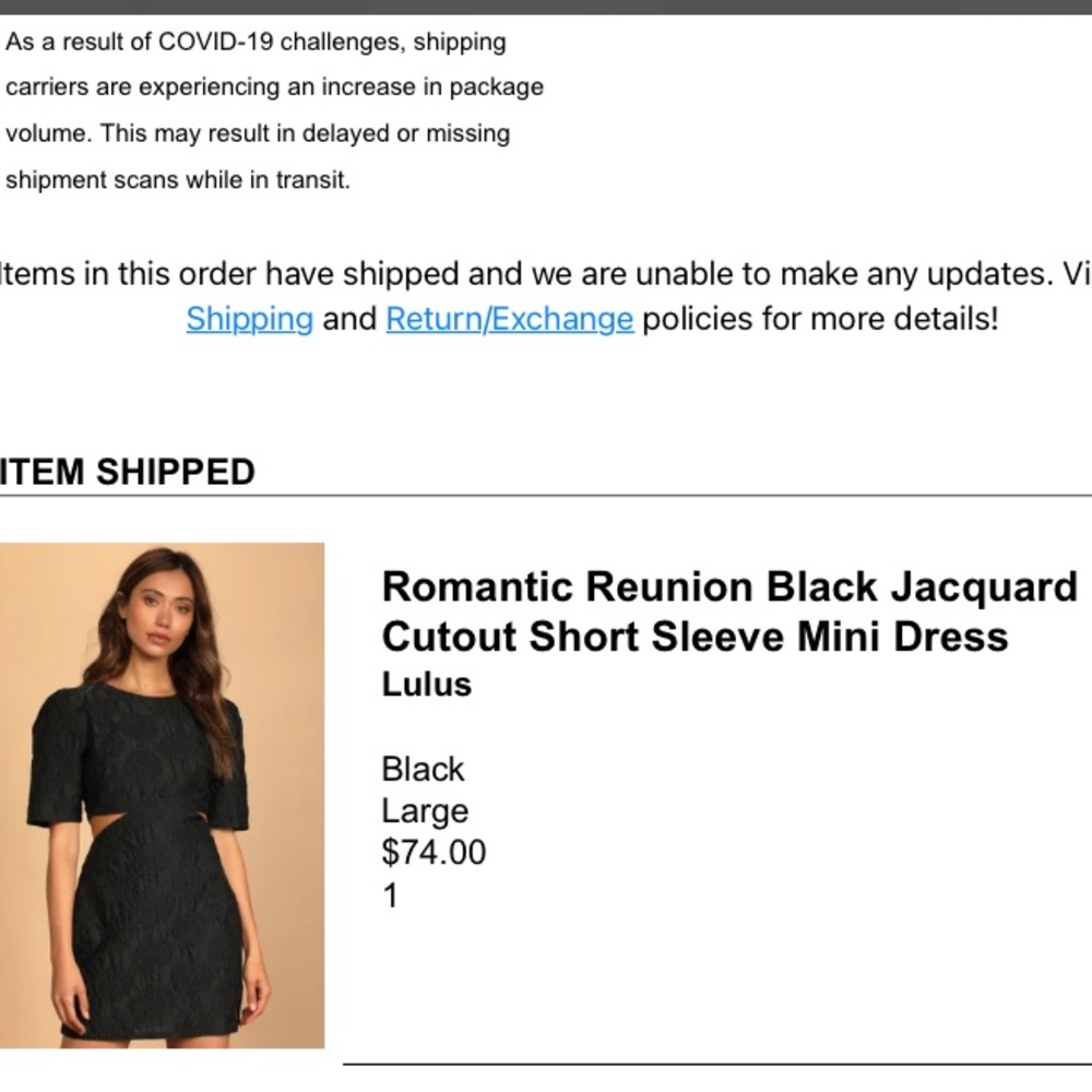 Lulu’s textured cocktail dress
